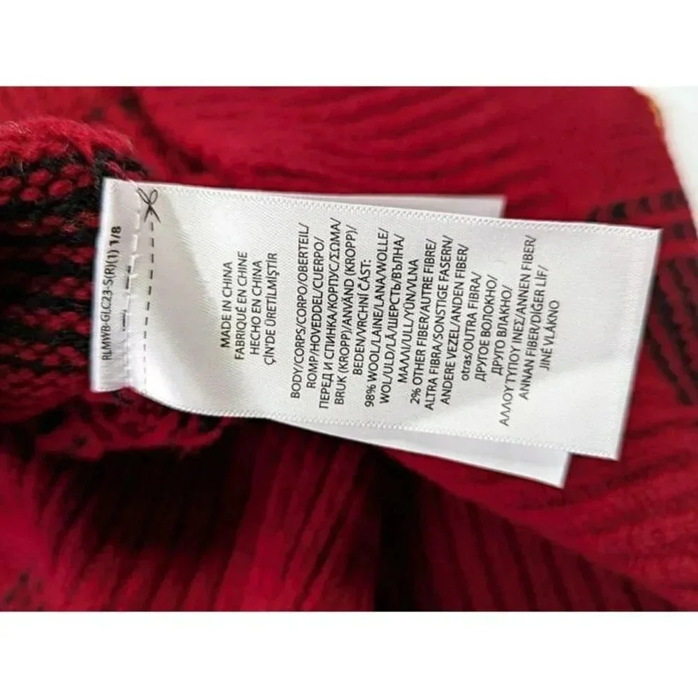 Polo Ralph Lauren Mens Red Western-Inspired Fair Isle Sweater Size XXL MSRP $498